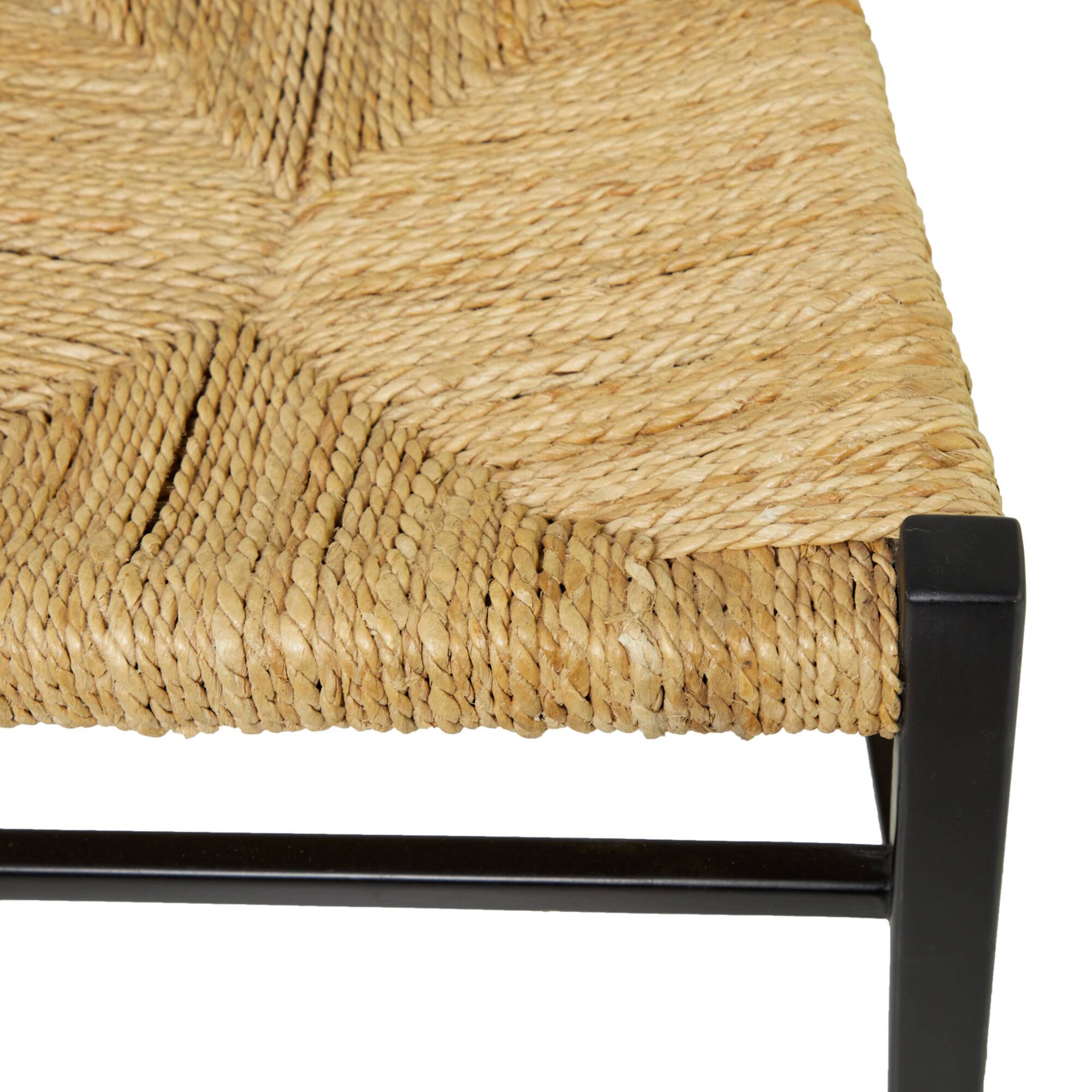 Black Teak Wood Modern Accent Chair, 20" x 21" x 29"